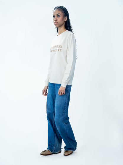"gOOOd vibes or gOOOdbye" Long Sleeve T-shirt