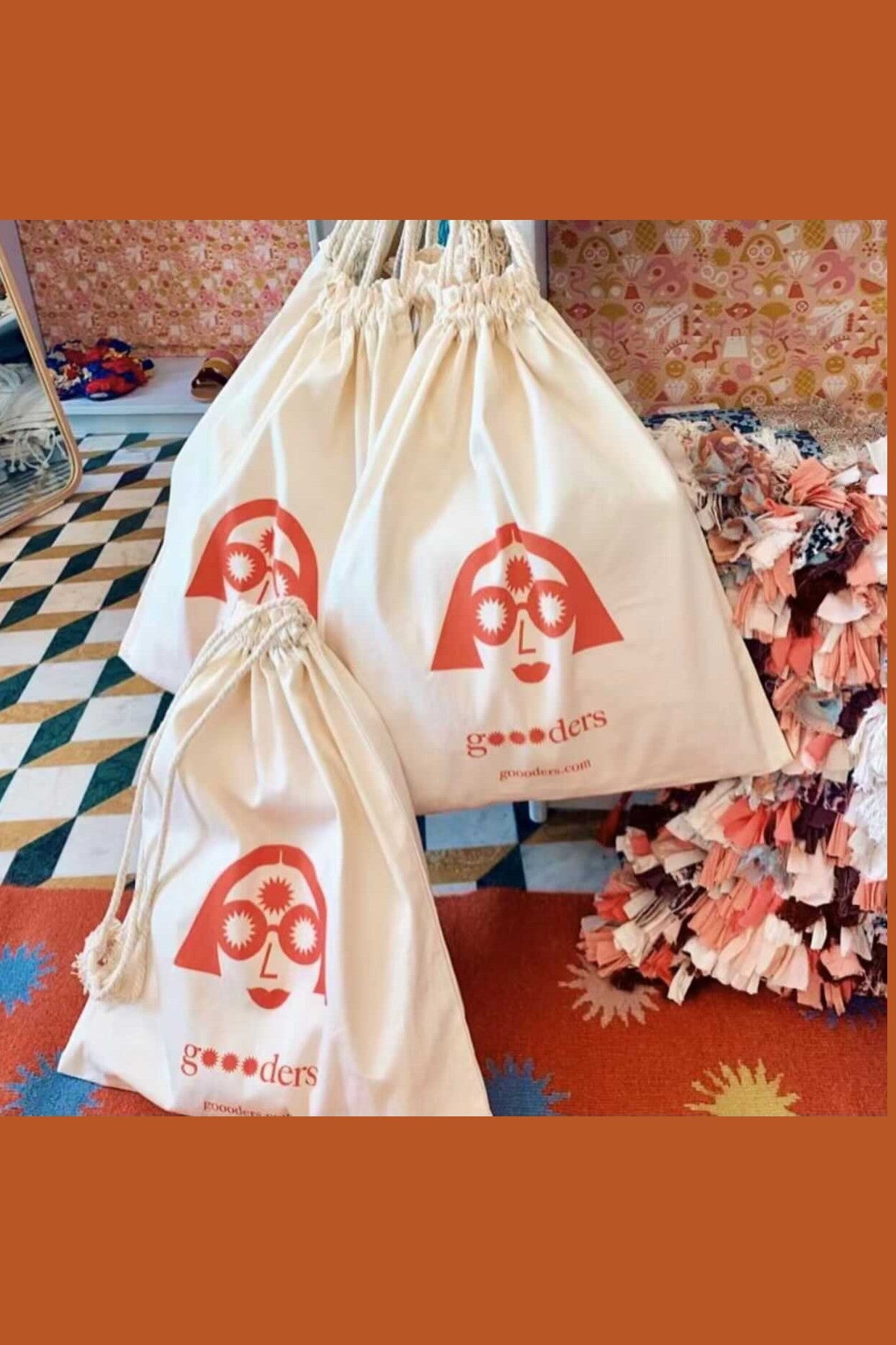 gOOOders Organic Cotton Stuff Bags - Set of Three