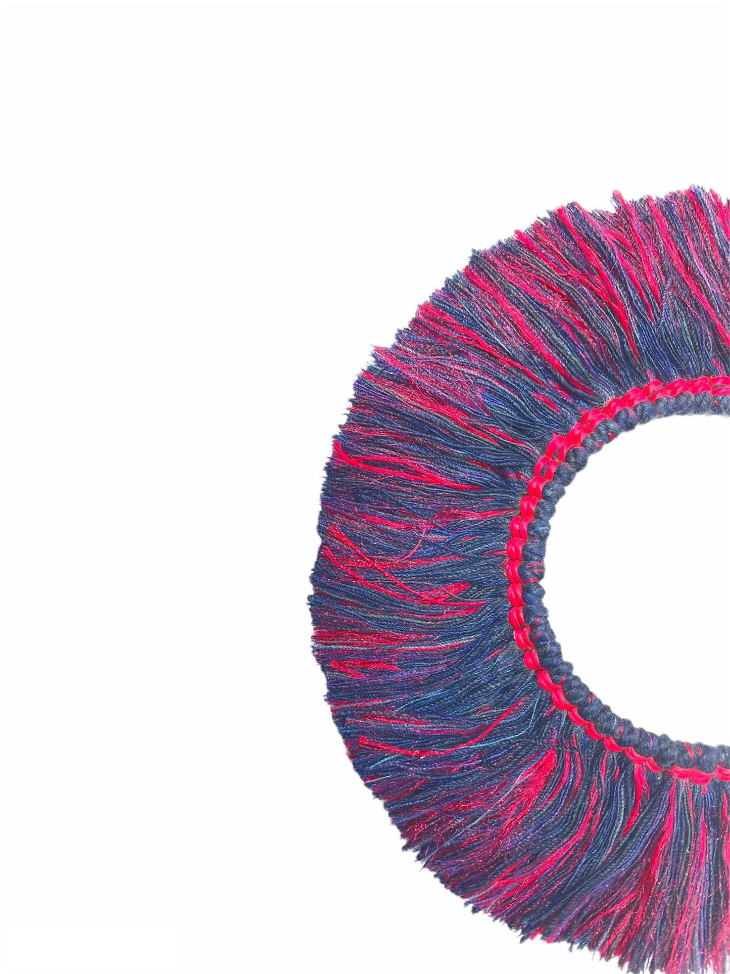 Natural Cotton Fringing  Earrings - Large