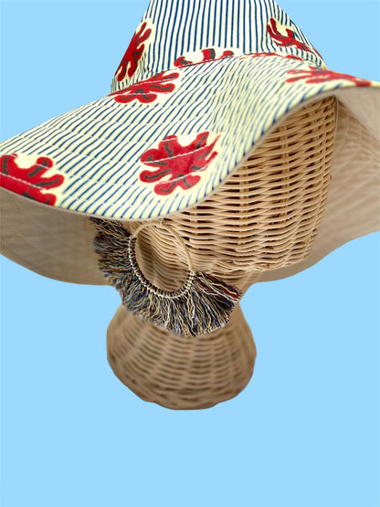 Natural Cotton Fringing  Earrings - Large