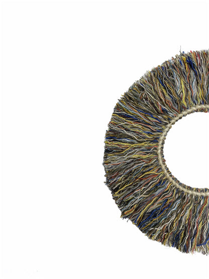 Natural Cotton Fringing  Earrings - Large