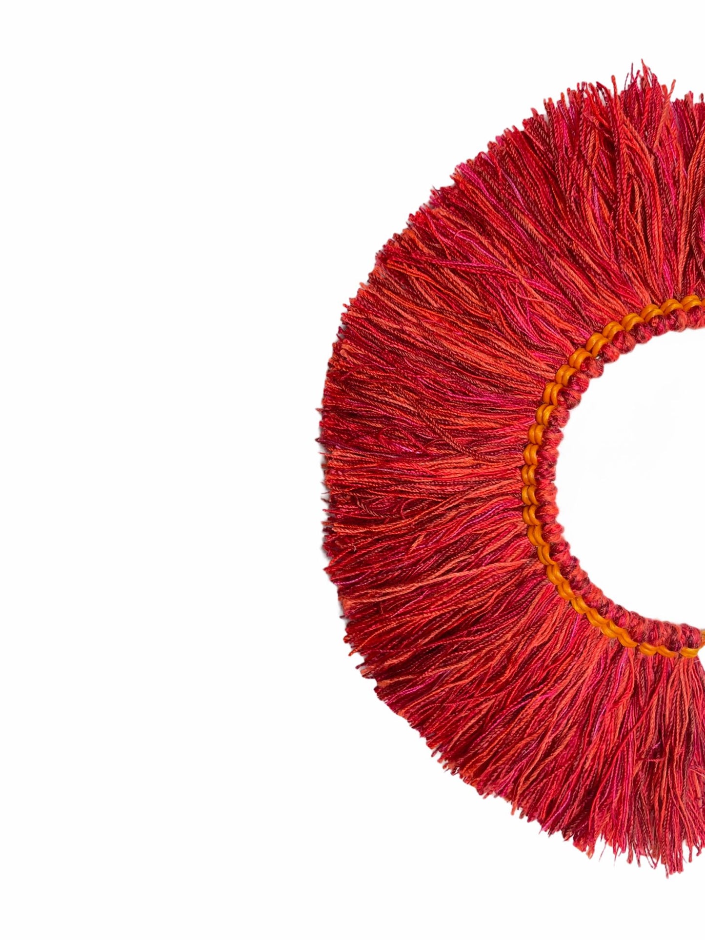 Natural Cotton Fringing  Earrings - Large