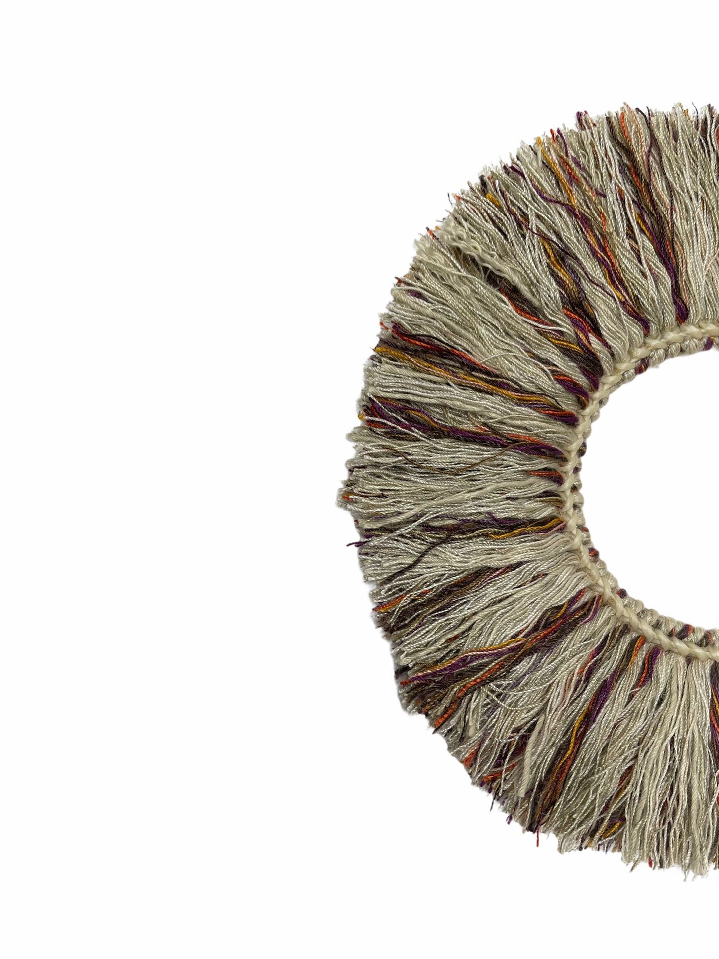 Natural Cotton Fringing  Earrings - Large